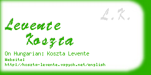 levente koszta business card